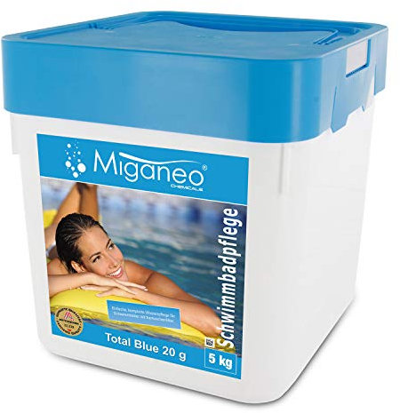 Miganeo Multitabs/Chlortabletten 20 g - Total Blue All-in-One 5 kg - Langsamlöslich | Stabilisierend | Kristallklar