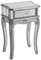 Beliani Petite Table Console Argentée Effet Miroir en Verre et MDF avec Tiroir de Style Glamour pour Intérieur Classique, Vintage ou Moderne