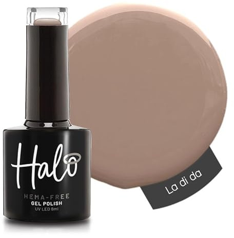 Halo Gel Polish 8ml - La Di Da. UV/LED Gel Nail Polish, Long Lasting & Easy To Apply. Nail Art Colours For Manicure & Pedicure. Gel Polish For Professional & Home Use.