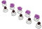 10tlg. Rosen & Perlen Curlies Curlie - Brauthaarschmuck - Set-C - Lila