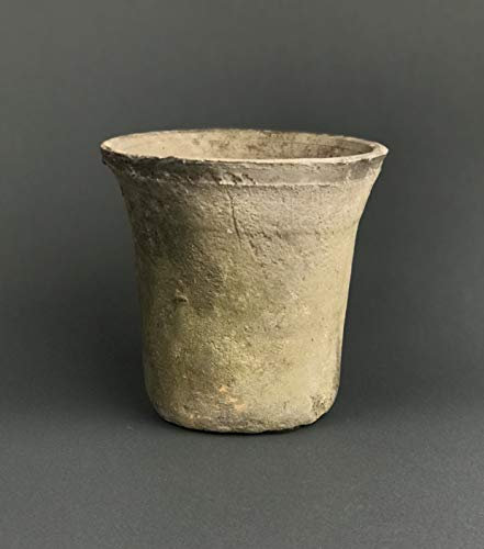 Aars International Decor Pot en terre cuite vieilli pour plantes D15,5 cm / H15 cm. Couleur : gris.