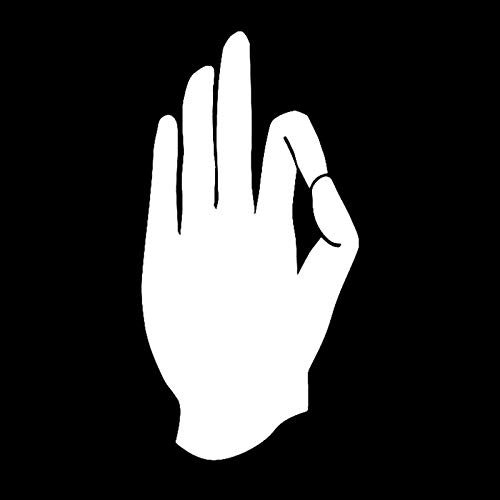 SUIFENG Autoaufkleber 7.8X15.5Cm Coolste Yoga Hand Auto Aufkleber Vinyl Motorrad Fahrradzubehör Dekoration Grafik Schwarz/Silber