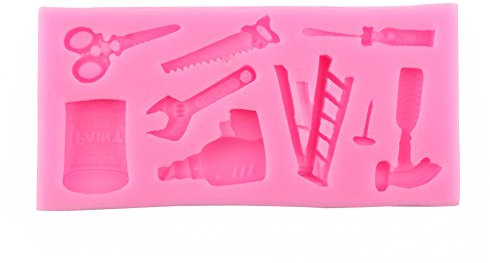 Heaveant Silikon Backformen, Silikon Fondant Formen, Dekorative Silikonformen, Topper Hammer Schraubenschlüssel Werkzeuge DIY Backformen für Jelly Sugar Candy Schokolade Kuchen Dekoration
