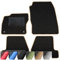 moto-MOLTICO Fußmatten Auto - Velours Autoteppiche passend für Ford Fiesta (2011-2017) - 4-teiliges Set - Schwarze Automatten mit Beigen Ziernähten