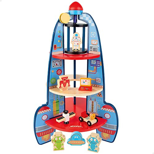 WOOMAX - Conjunto de sushi de madera, Comida sushi madera, Juguetes de madera, Juego de alimentos, Bandeja de sushi de madera para niños, 14 piezas de madera, WOOMAX, +2 años (49336)