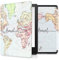 kwmobile Cover per Kindle Paperwhite Cover - Custodia per Kindle Paperwhite 6,8 Pollici 11 Generazione 2021 - Copertina eReader - eBook Reader Case - Mappa del mondo