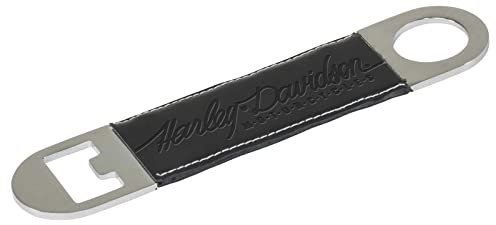 Harley-Davidson Bottle Opener Embossed H-D Leather Wrapped Metal- 7 x 1.5 inches