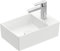 Villeroy & Boch Memento 2.0 Handwaschbecken, 400 x 260 mm, 1 Hahnloch, ohne Überlauf, ungeschliffen, 43234001, Farbe: weiß-alpin