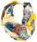 J26 Blumen Mandala Farbverlauf Seide Sommer Loop Verlauf Regenbogen Rainbow Silk Uni Rundschal Schlauchschal Stola Schal leicht (Gelb)