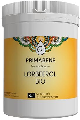 Primabene® Lorbeeröl Bio - dunkelgrünes fettes Öl (Laurus Nobilis (Laurel) fruit Oil) aus dem echten Lorbeer - naturrein - zur Herstellung der Aleppo Seife und Hufpflege (1 x 250 g)