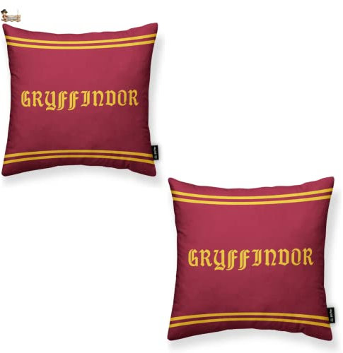 BricoLoco. 2 fundas frikis de Harry .Cojín 45x45 Potter ropa hogar, sofá, cama. Regalo decoración. Merchandising. Decoración salón, habitación, dormitorio friki.