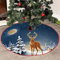 Mateju Weihnachtsbaum Rock Weihnachtsbaumdecke Groß Tannenbaum Unterlage Rund Christbaumdecke Christbaumständer Teppich Baumdecke für Weihnachtsdeko Neujahr Party (120cm,Dunkelblau)