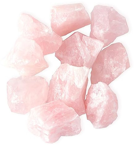 Quarzo Rosa Pietra Grezza, 500g Quarzo Rosa Pietra Naturale, Cristalloterapia Pietre Curative, Gemme di cristallo grezzo per la guarigione e la decorazione