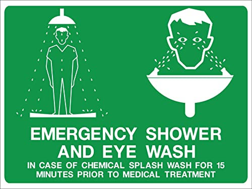 Warnschild Notdusche Und Augendusche Retro Beschilderung Personalisierte Deko Schild 20X30Cm, Sicherheitsmarkierung