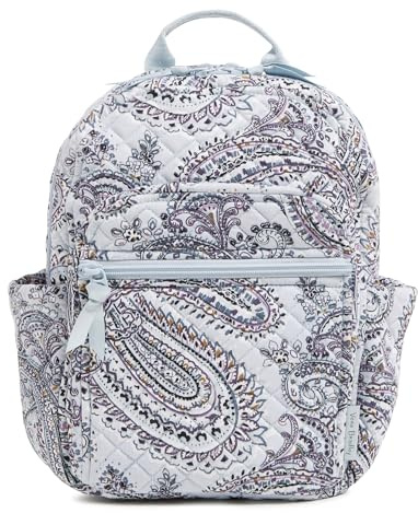 Vera Bradley Damen Baumwolle Kleiner Rucksack, Soft Sky Paisley, Einheitsgröße