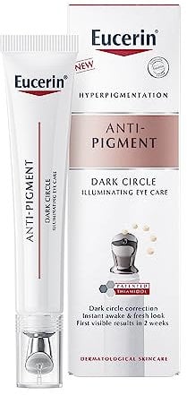 Eucerin Crema occhi anti pigmento per occhiaie, cura illuminante degli occhi, correzione occhiaie, per tutti i tipi di pelle, 15 ml