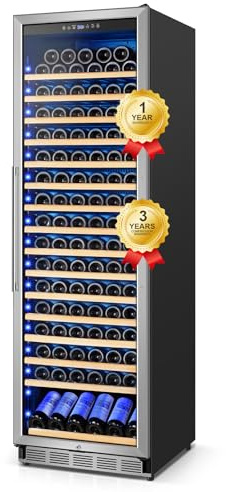 24 190-Bottle Freestanding Wine Cooler, Low Noise with Sliding Shelves