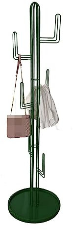 Appendiabiti Stand Appendiabiti Autoportante Appendiabiti Con Base Rotonda Stabile A Forma Di Cactus for Vestiti Cappelli, Borse for Ingresso Corridoio Camera Da Letto, Metallo ( Color : Green )