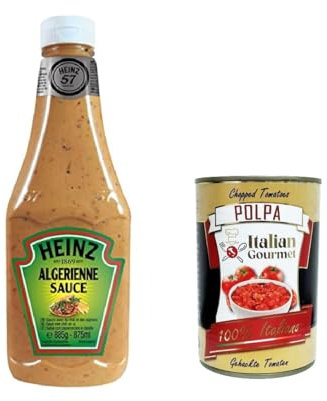 Salsa Heinz Algerienne Sauce Flasche 875ml Algerische Sauce -Chips Gewürz + Italian Gourmet polpa 400g