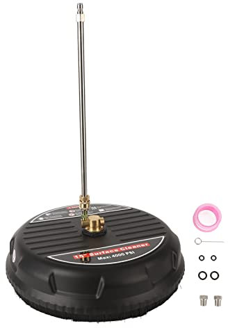 Topyond 15” Pressure Washer, Pressure Washer Surface Cleaner Kit, Household Pavement Washer with Connecting Rod, Tape, 7 Accessories, 4000PSI