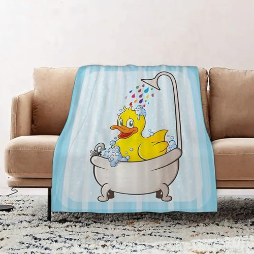 SOYDAN Kuscheldecke Flauschig - Premium Anti-Pilling Decke Ente im Bad Kuscheldecke Flauschig Decke Flanell, Warm Winter Weich, Decke Couch Blanket, Wohn- & Kuscheldecken