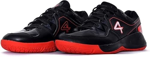 SEGA Hyper, Lace Up Power Cushioned Badminton Shoes. Non Marking Shoes Multipurpose Tennis,Squash and Volleyball Trainers (Black, UK Footwear Size System, Adult, Men, Numeric, Medium, 9)