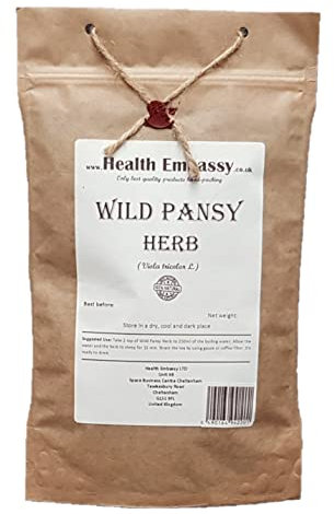 Health Embassy Wildes Stiefmütterchenkraut Kräutertee | Viola Tricolor L | Wild Pansy Herb Tea 50g