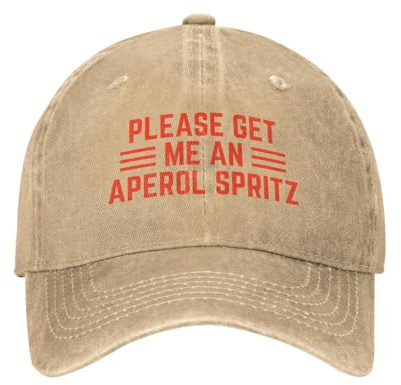 Melbrakin Bitte HOL Mir eine Aperol Spritz-Mütze für Herren und Damen, Baseballkappe, verstellbar, Trucker-Mütze, Cowboyhut