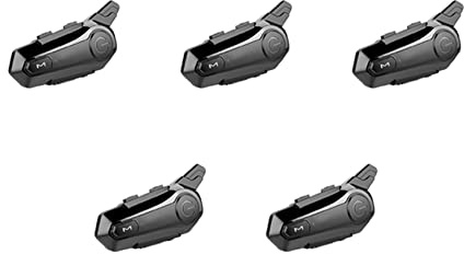 Goorvoucs 5X Moto Auricolare Bluetooth Interfono Interconnessione Outdoor Equitazione Auricolare con Funzione di Riduzione del Rumore