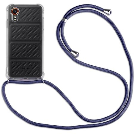 Hülle Kompatibel mit Samsung Galaxy Xcover 7 | Handykette Smartphone Halskette Hülle mit Band | Handyhülle mit Kordel zum Umhängen Kompatibel für Galaxy Xcover 7 | Blau