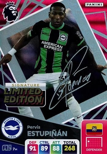 Carte à collectionner Panini Premier League 2024 2025 Pervis Estupinan Signature Édition limitée