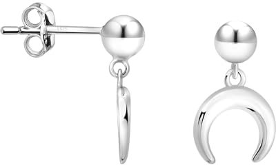 SOFIA MILANI - Damen Ohrringe 925 Silber - Mond Kugel Ohrstecker - E3013