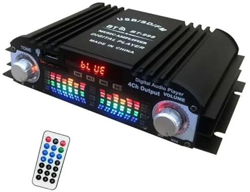 4 Channel Mini HiFi Digital Stereo Audio Power Amplifier 40W*4