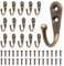 Sivono Schlüsselhaken,15 Stück Klein Kleiderhaken, Bronze Mantelhaken,Garderobenhaken vintage mit Schrauben Vintage Kleiderhaken Mini Huthaken Gartenhaken für Schlüssel Taschen