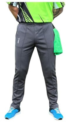 Rink Unisex Sports Bowls Trousers (Grey, X Large waist, 27 leg)
