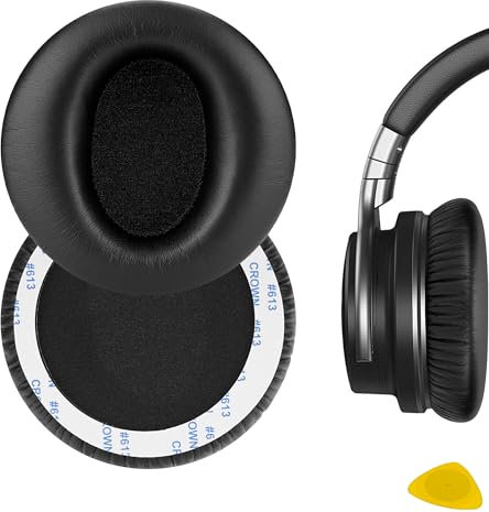 Geekria QuickFit Replacement Ear Pads for COWIN E7 Headphones Ear Cushions, Repair Parts (Black)