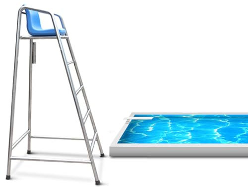 47,2 Zoll/59 Zoll/71 Zoll hohe Rettungsschwimmer-/Liegestühle für den Swimmingpool, abnehmbare, rostfreie Barhocker für den Außenbereich, Rettungsschwimmerstühle am Pool, Schiedsrichter-Rett