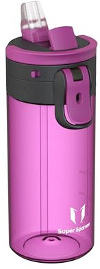 Sparrow Trinkflasche Kinder 500ml - TouchFlow Tritan Wasserflasche, Radflasche - BPA-frei - Sportflasche Auslaufsicher - Trinkflaschen mit Strohhalm für Sport, Outdoor - Leicht, Nachhaltig