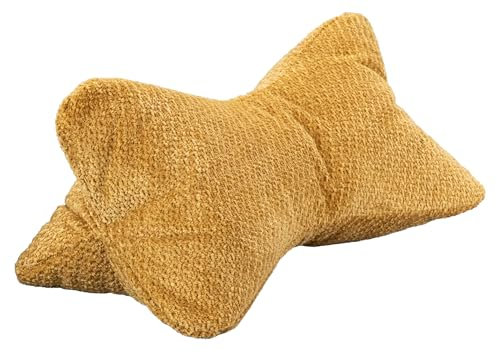 CozyKing Leseknochen Vinci Gold Nackenkissen Knochenkissen Nackenrolle Lesekissen Öko-Tex 100 Zertifiziert und 40°C waschbar - Kissen für Nacken, Knie oder Bauch zum Lesen oder Relaxen - 38x19x19 cm