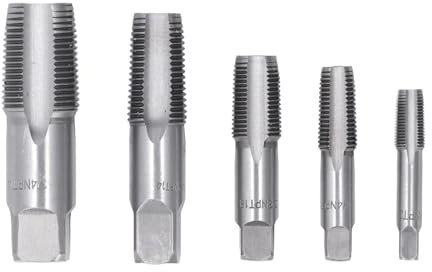 Tapage DE Tuyaux NPT en 5 Pièces SET en Carbone Steel 1/8,1/4,3/8,1/2,3/4 NPT TAP SET POUR PLUBING, AUTOLOBILE, CONSTRUCTION AVEC CAS DE RAPPORT