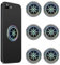 Pnakqil 6 Stück Handy Stickers Schutzaufkleber Generisch Handy Aufkleber für Phone Computer Laptop Tablet-PC Fernseher und Alle Elektronischen - Bis zu 98% Schutz Sticker (Silber)