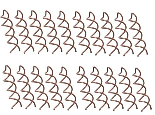 OYUUJII 20 Pcs Spiral Hair Pins,Corkscrew Spin Pins Non-Scratch Round Clip Twist Bun Bobby Pin Spiral Bobby Clip Twist Screw Hair Pin Hairs Clips for Buns for Girls Women Hairs Style DIY (Brown)