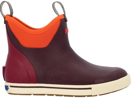 XTRATUF 6” Women’s Camp Fleece Lined Ankle Deck Boot - 100% Waterproof Rubber Footwear for Rain & Camping - Faux Shearling Lining - Slip-Resistant Outsole - Extra Insoles