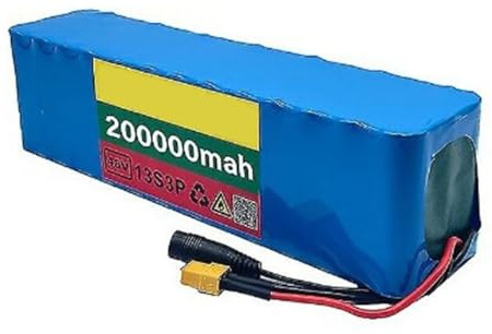 48V 200AH Ebike Akku Mit Ladegerät 13S3P Akku Für Elektroscooter Für 750W 500W 200W Wasserdichter PVC-Akku Mit Integrierter Schutzplatine XT60