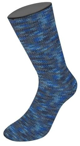 MEILENWEIT 8-fach 150g Print 9982 - Mittel-/Dunkelgrau/Mittel-/Kobaltblau