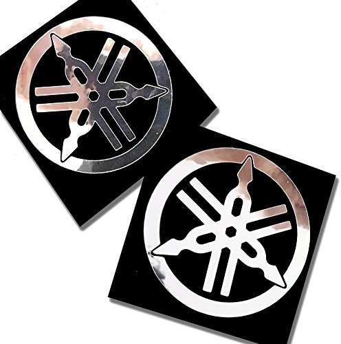 MT10 Tracer R1 R6 - Set di 2 adesivi adesivi per moto, colore: Argento cromato