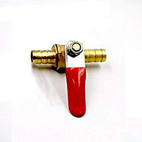 Supertool Wasserhahnanschluss 10mm Messing Absperrventil gerillt für Luft Gas Wasser Kraftstoff (1 Stück)