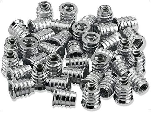 Mprofi MT® 100 X Einschraubmutter M6 X 13mm - Einschraubmuffen - Innensechskantmuttern - Gewindeeinsatz Holz Aus Verzinktem Stahl M6x13/100