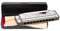 CASCHA Mundharmonika in E-Dur inklusive Case und Pflegetuch, Special Blues Country Mouth Harmonica, für Anfänger und Kinder, Silber