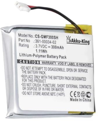 Akku-King Akku kompatibel mit Garmin 361-00034-02 - Li-Polymer 300mAh - für Fenix 3, Fenix 3 HR